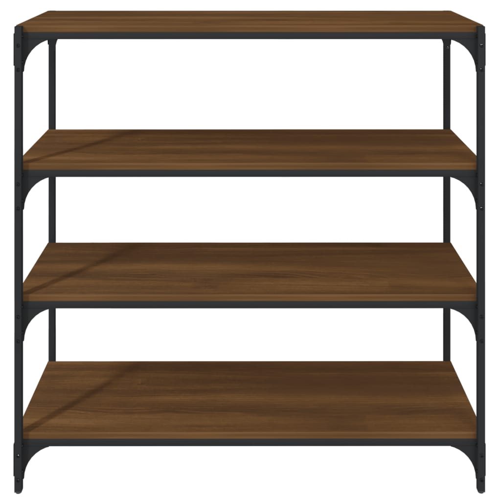 Bibliothèque Chêne brun 100x33x100cm Bois d'ingénierie et acier