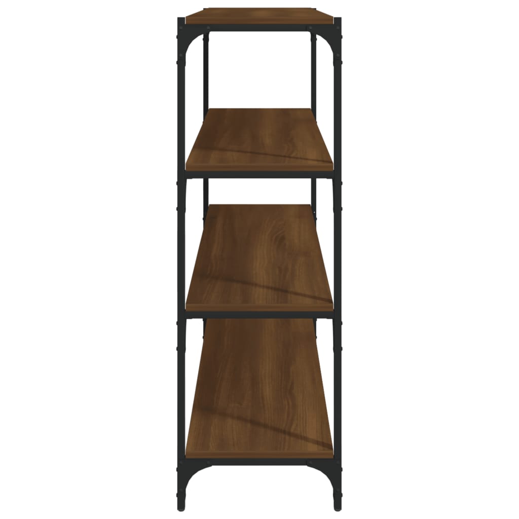 Bibliothèque Chêne brun 100x33x100cm Bois d'ingénierie et acier