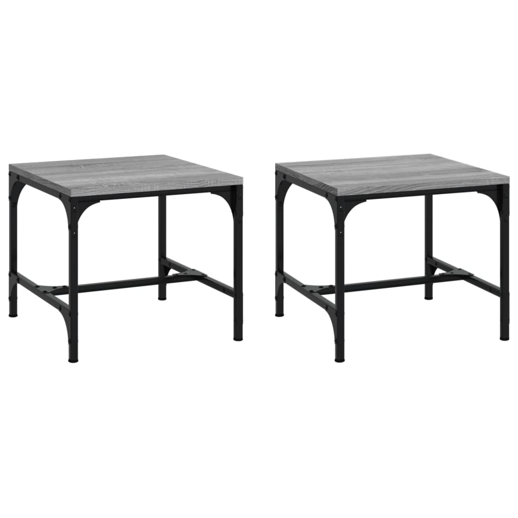 Tables d'appoint 2pcs Sonoma gris 40x40x35 cm Bois d'ingénierie
