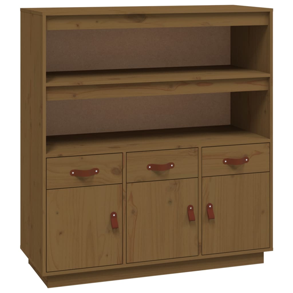 Buffet haut Marron miel 100x40x108,5 cm Bois massif de pin