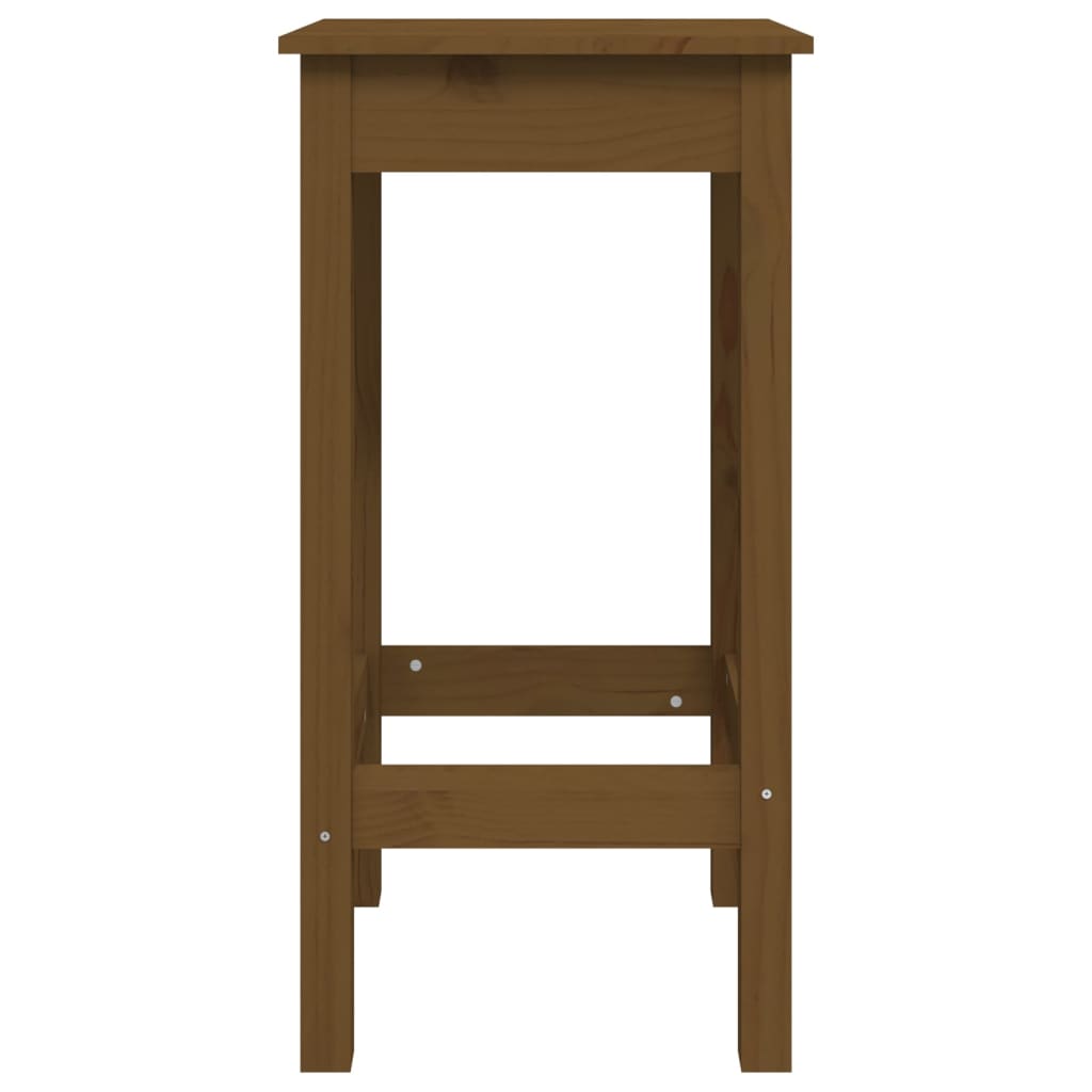 Chaises de bar 2 pcs Marron miel 40x40x78 cm Bois de pin solide