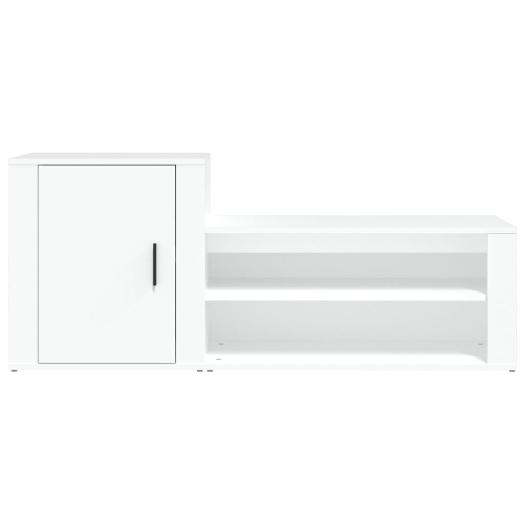 Armoire à chaussures Blanc 130x35x54 cm Bois d'ingénierie