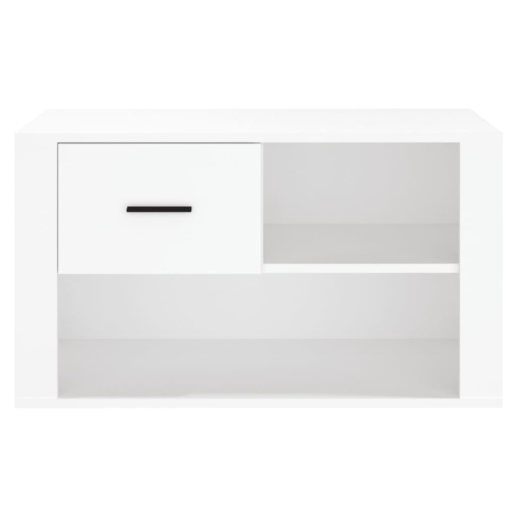 Armoire à chaussures Blanc 80x35x45 cm Bois d'ingénierie