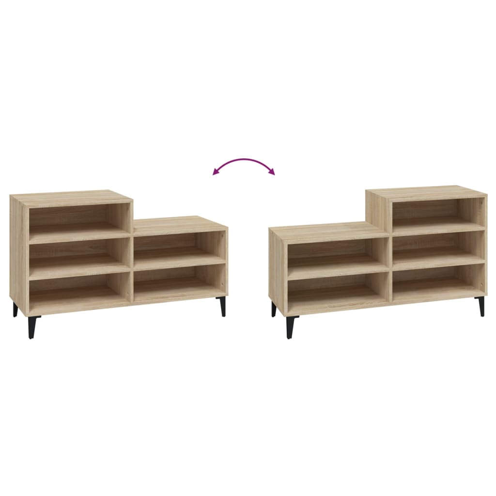 Armoire à chaussures Chêne sonoma 102x36x60cm Bois d'ingénierie