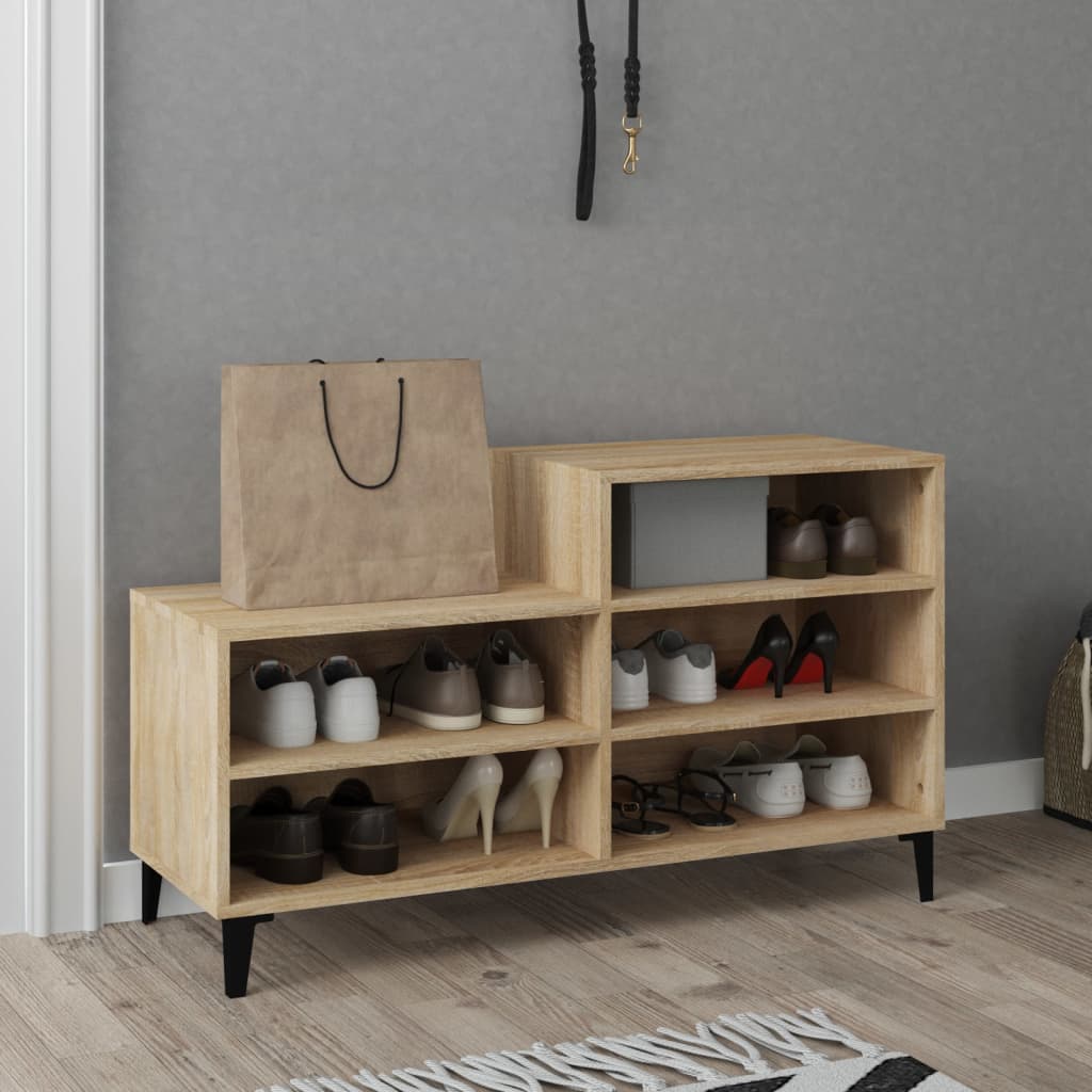 Armoire à chaussures Chêne sonoma 102x36x60cm Bois d'ingénierie