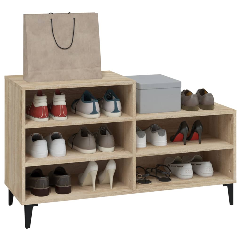 Armoire à chaussures Chêne sonoma 102x36x60cm Bois d'ingénierie