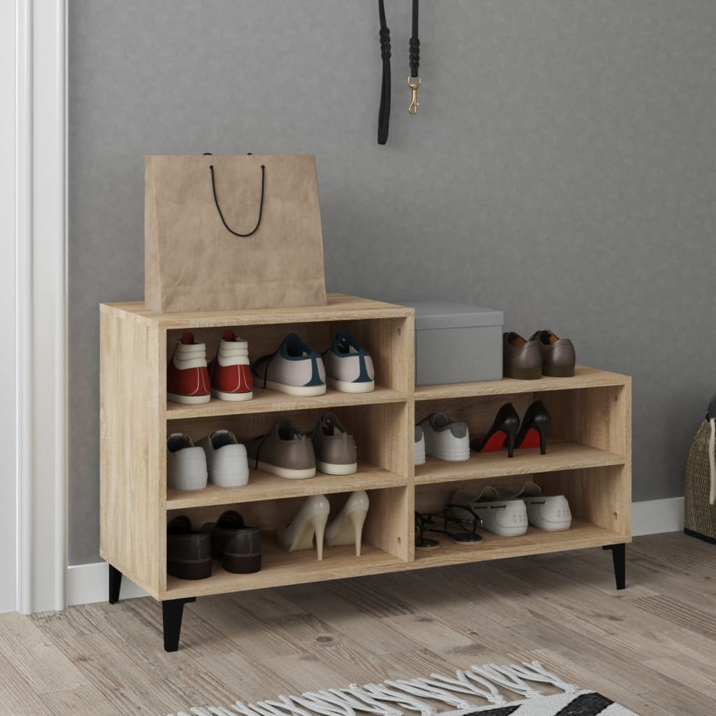 Armoire à chaussures Chêne sonoma 102x36x60cm Bois d'ingénierie