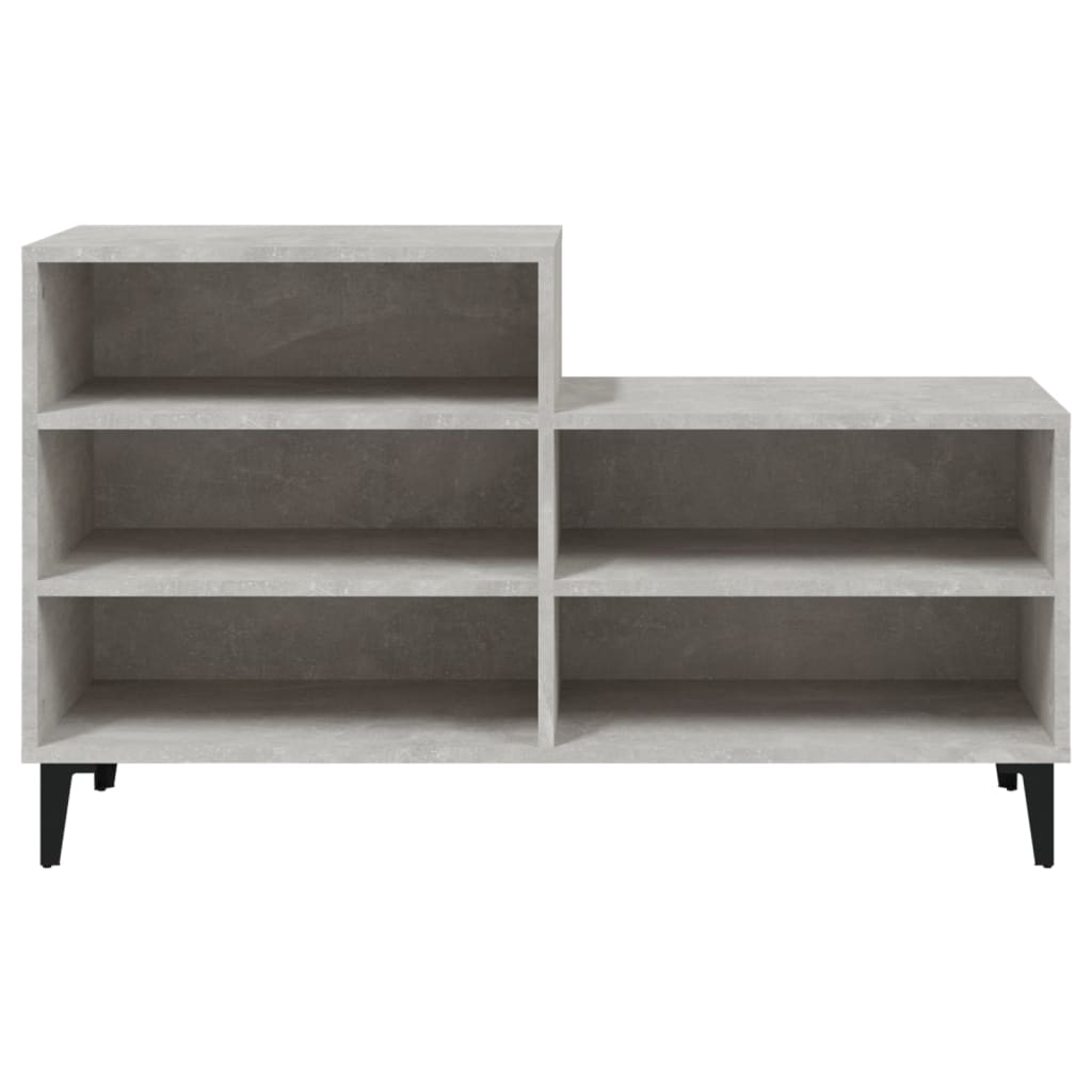 Armoire à chaussures Gris béton 102x36x60 cm Bois d'ingénierie