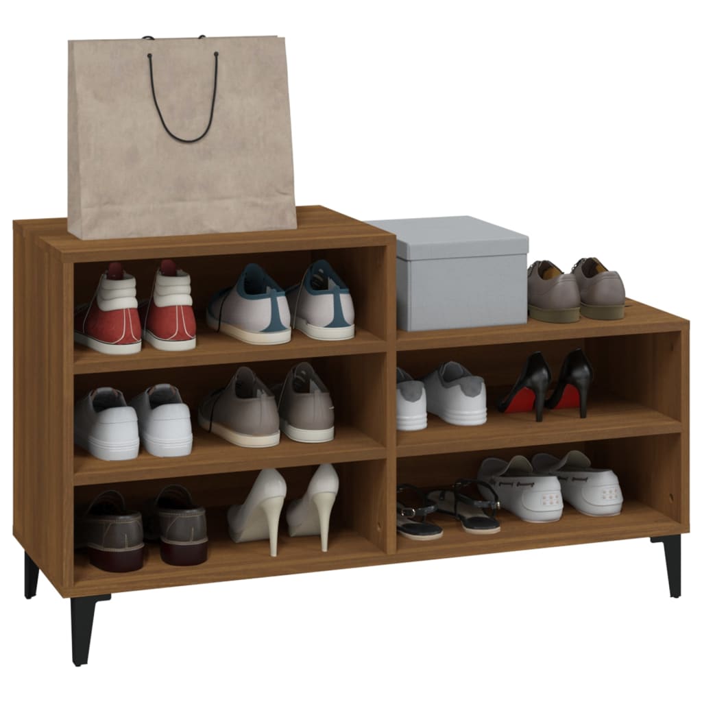 Armoire à chaussures Chêne marron 102x36x60cm Bois d'ingénierie