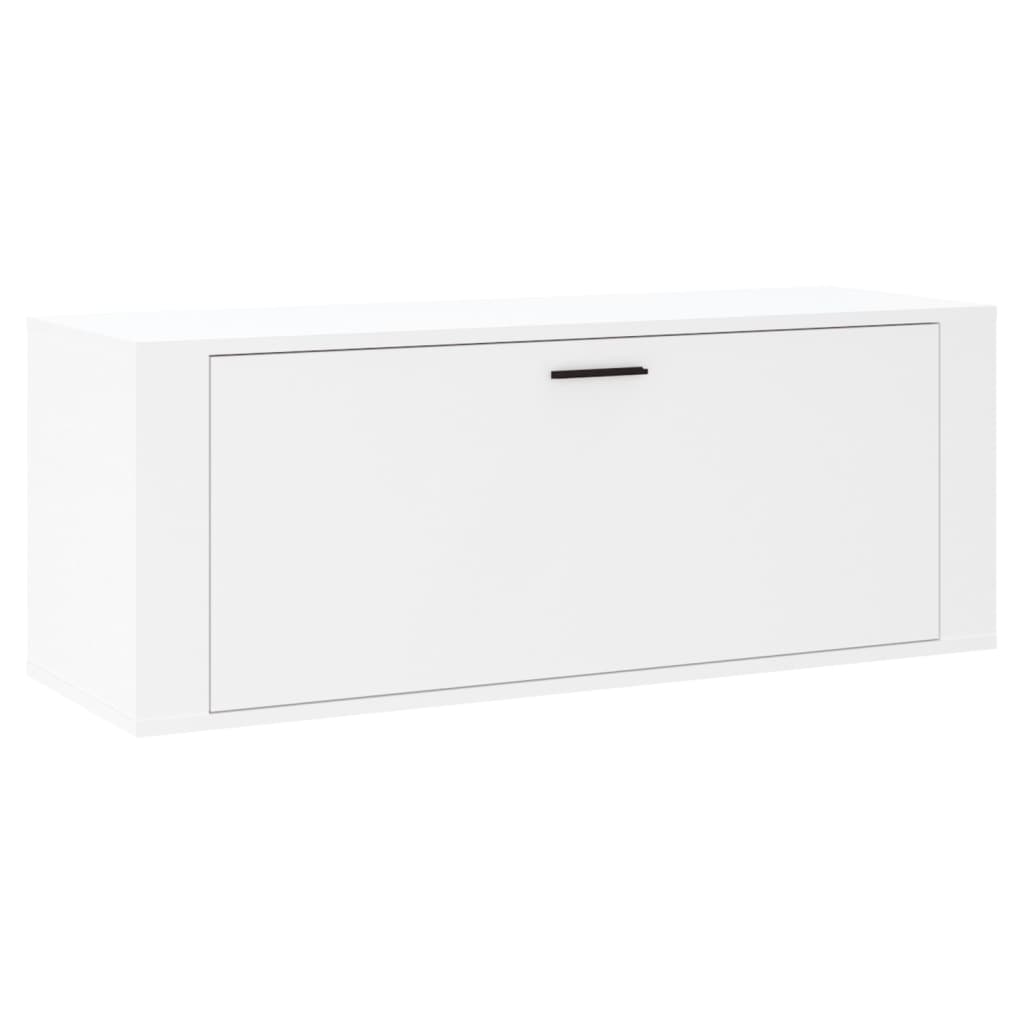 Armoire à chaussures murale Blanc 100x35x38cm Bois d'ingénierie