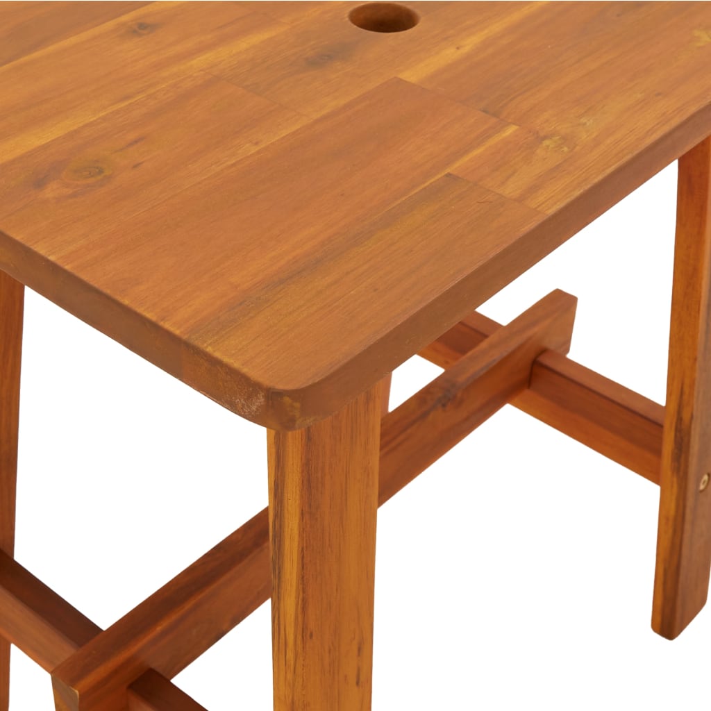 Tabouret 45x29x45 cm Rectangulaire Bois d'acacia solide