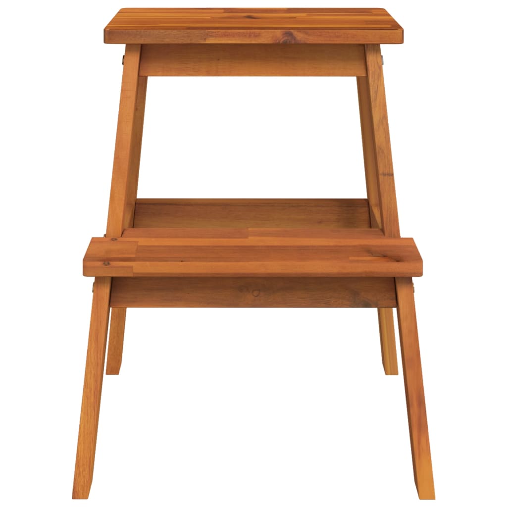 Tabouret-escabeau 2 marches 40x38x50 cm Bois d'acacia solide