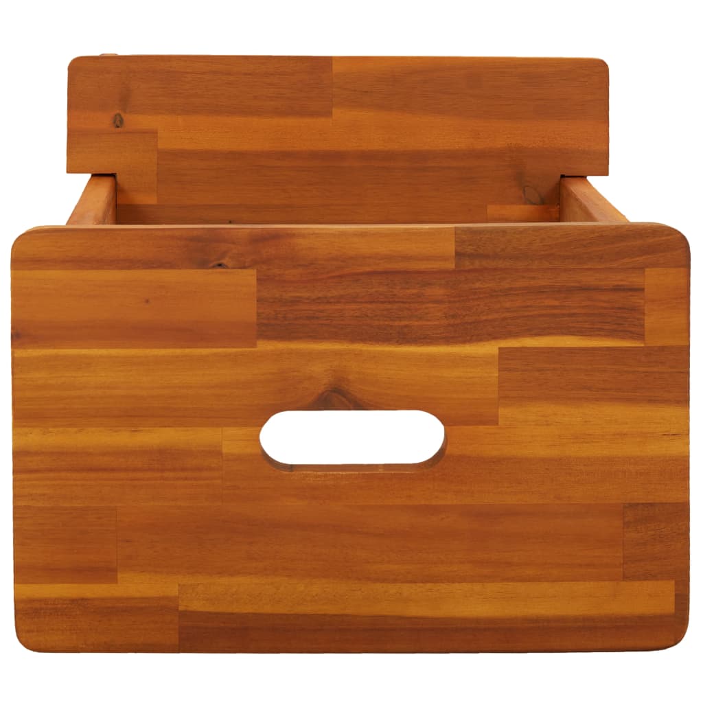 Tabouret-escabeau 2 marches 40x38x50 cm Bois d'acacia solide