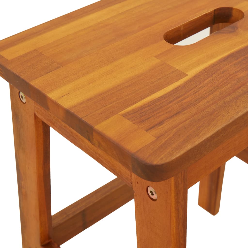 Tabouret-escabeau 2 marches 40x38x50 cm Bois d'acacia solide