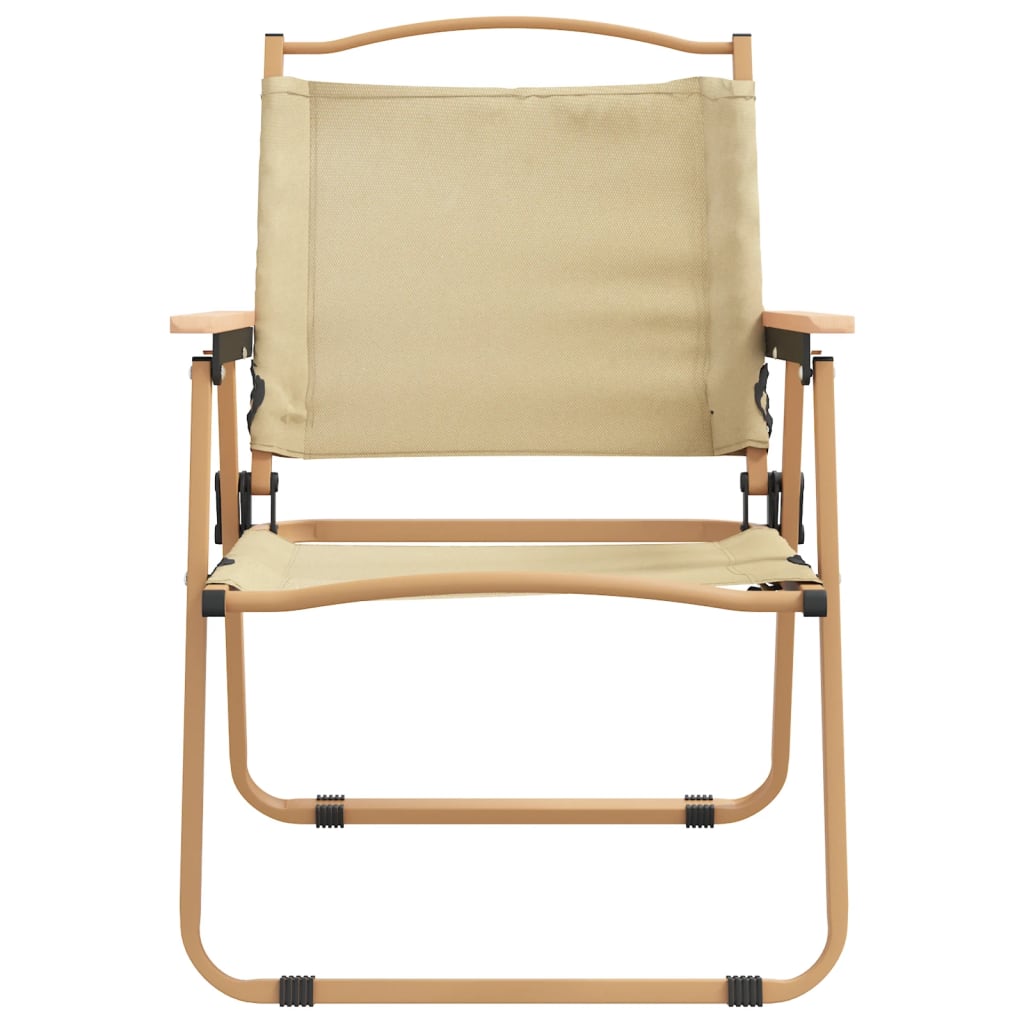 Chaises de camping 2 pcs Beige 54x55x78 cm Tissu Oxford