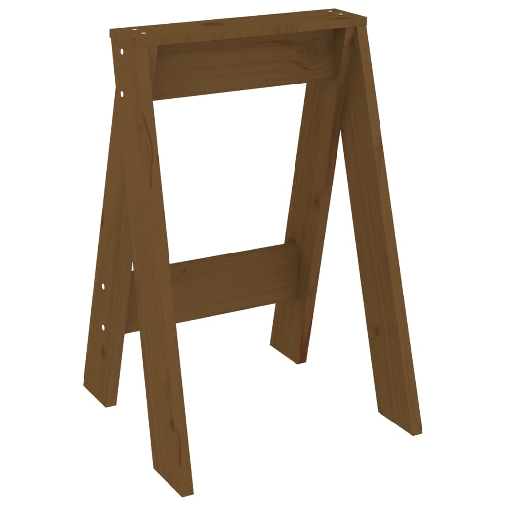 Tabourets lot de 2 marron miel 40x40x60 cm bois massif de pin
