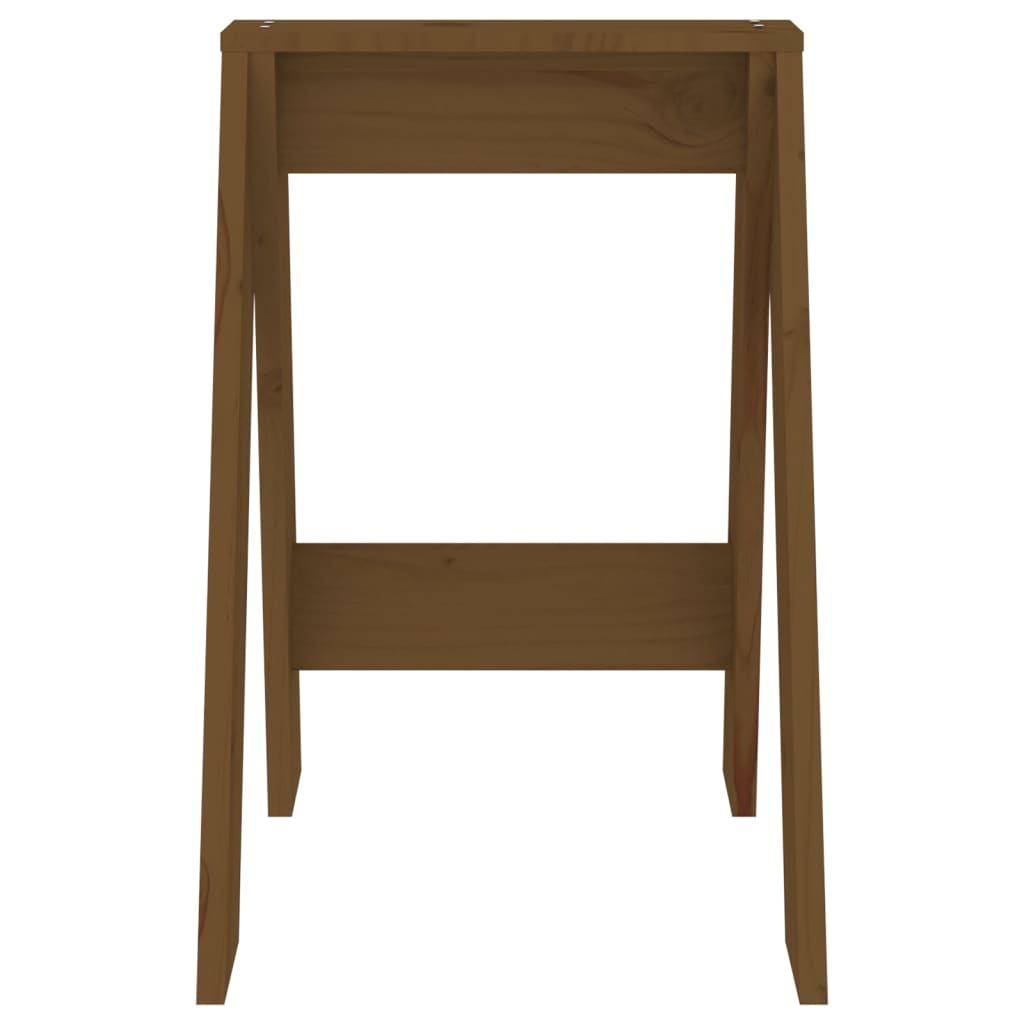 Tabourets lot de 2 marron miel 40x40x60 cm bois massif de pin