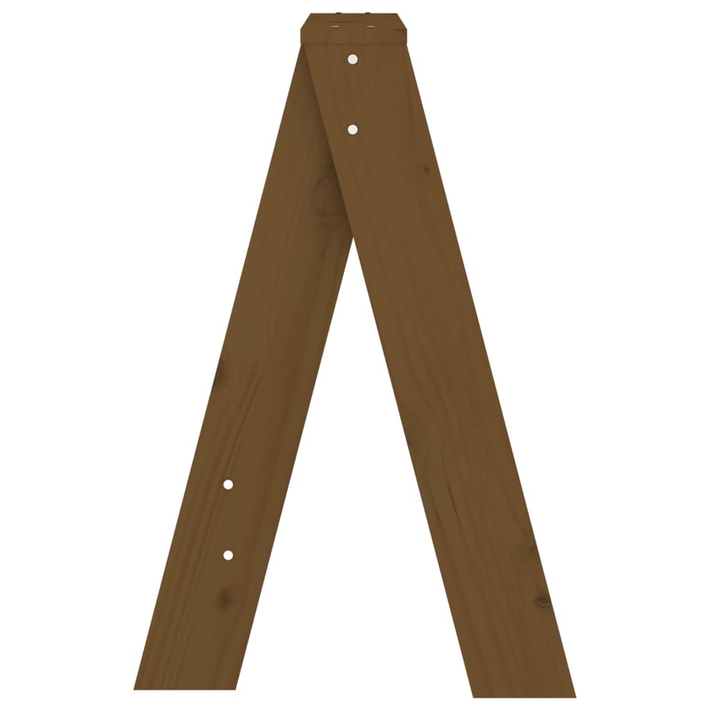 Tabourets lot de 2 marron miel 40x40x60 cm bois massif de pin