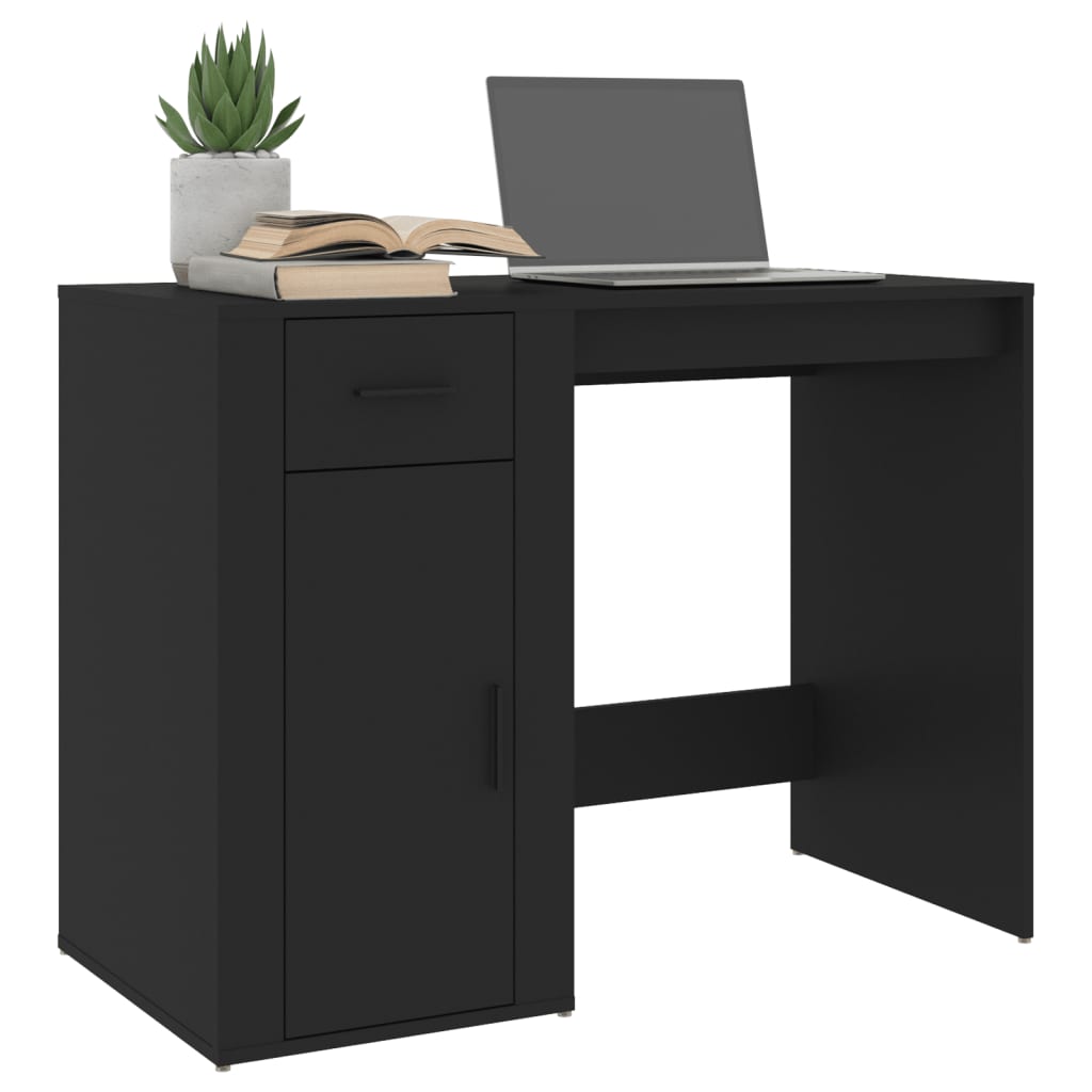 Bureau Noir 100x49x75 cm Bois d'ingénierie