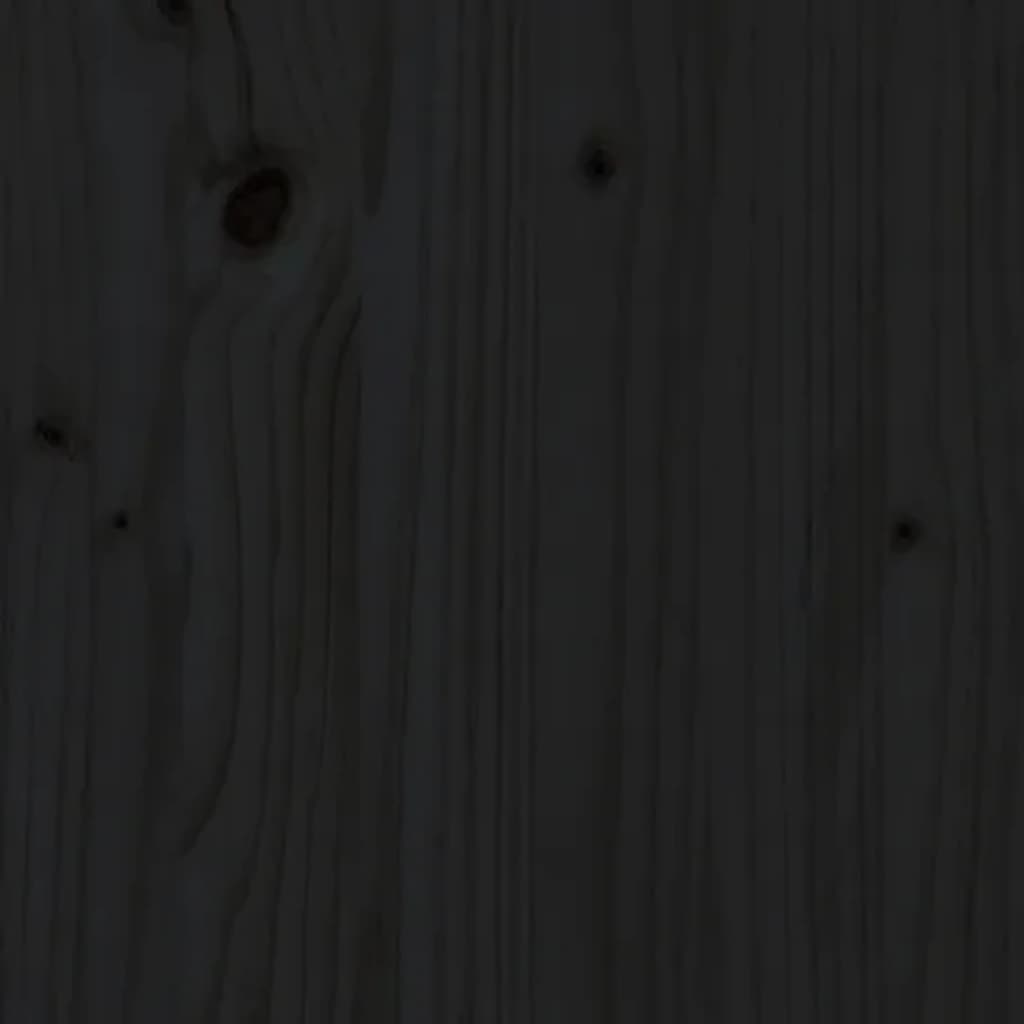 Boîte de rangement de jardin Noir 108x42,5x54cm Bois massif pin