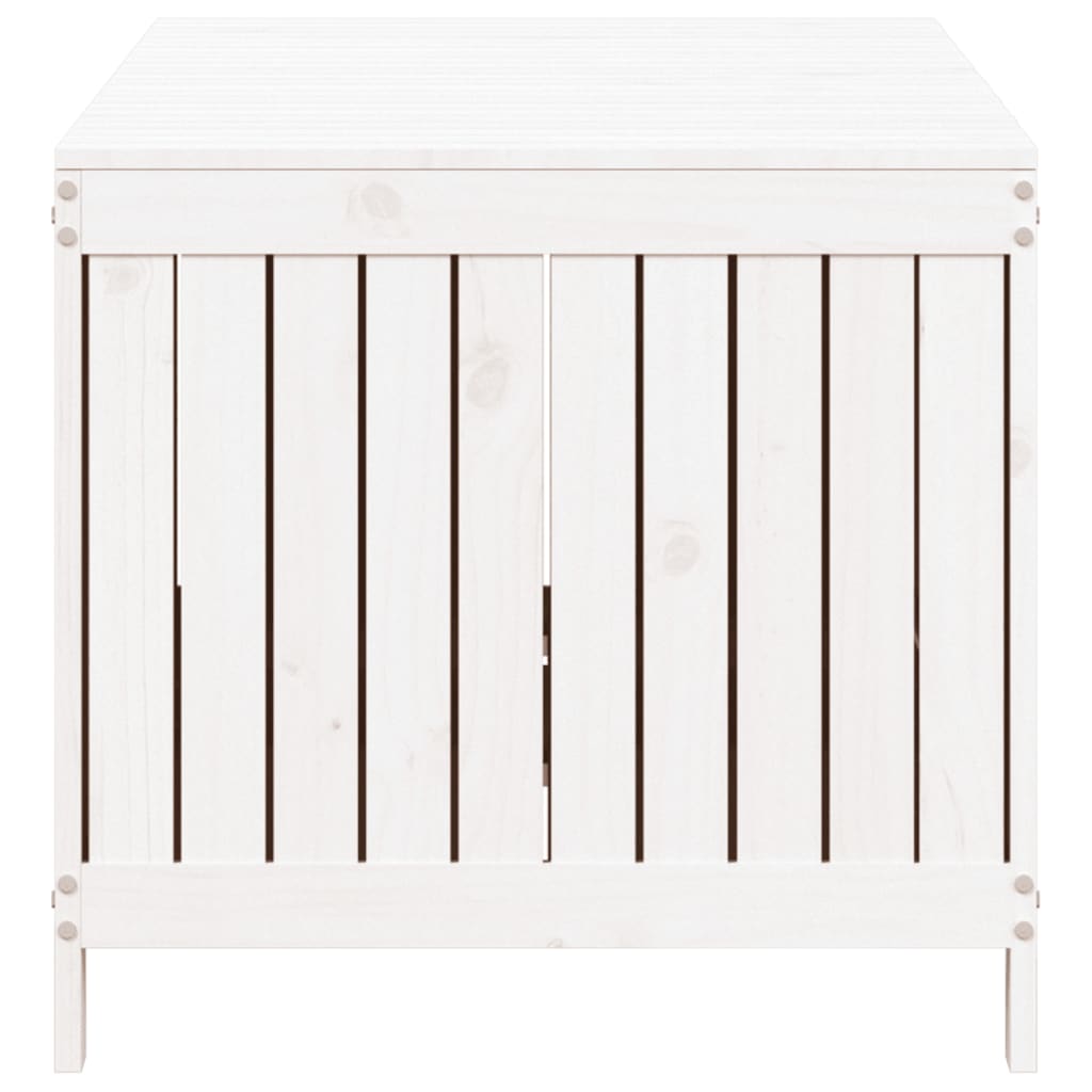 Boîte de rangement de jardin Blanc 147x68x64 cm Bois de pin