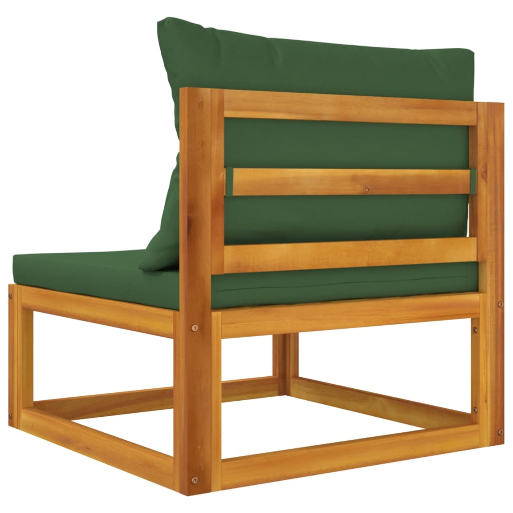 Ensemble de canapés de jardin coussins 2 pcs bois massif acacia