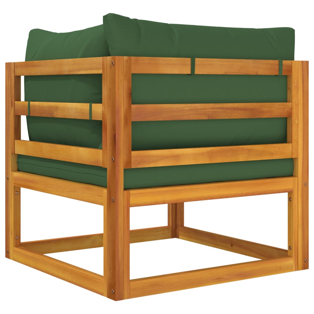 Ensemble de canapés de jardin coussins 2 pcs bois massif acacia