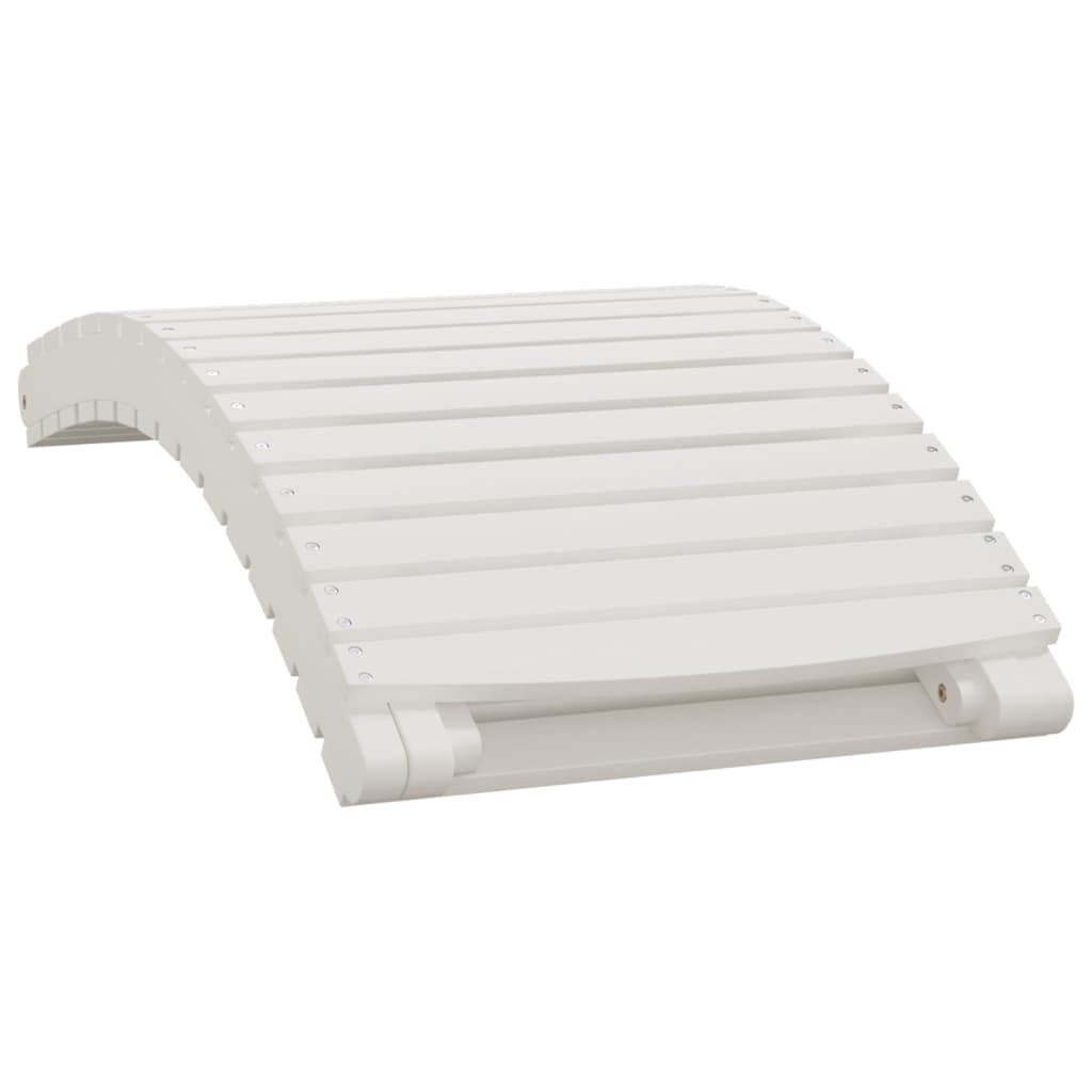 Chaise longue avec table blanc bois massif d'acacia