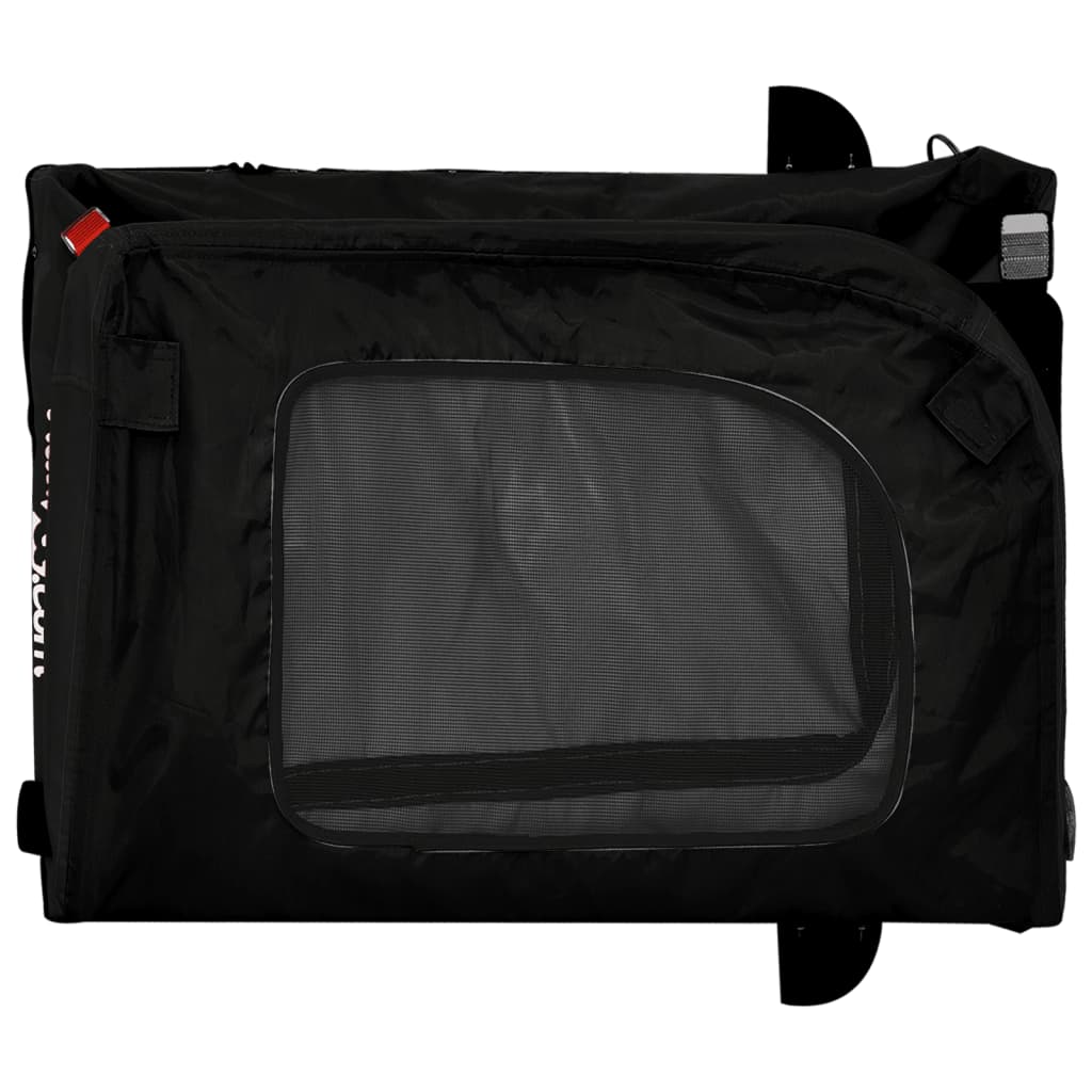 Remorque de vélo pour chien noir tissu oxford et fer