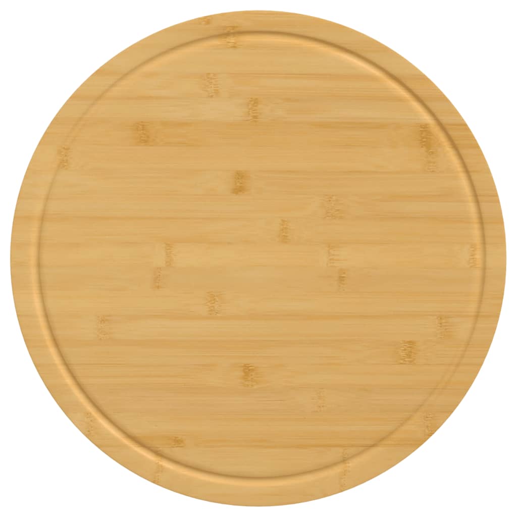 Planches à découper 6 pcs Ø40x1,5 cm bambou
