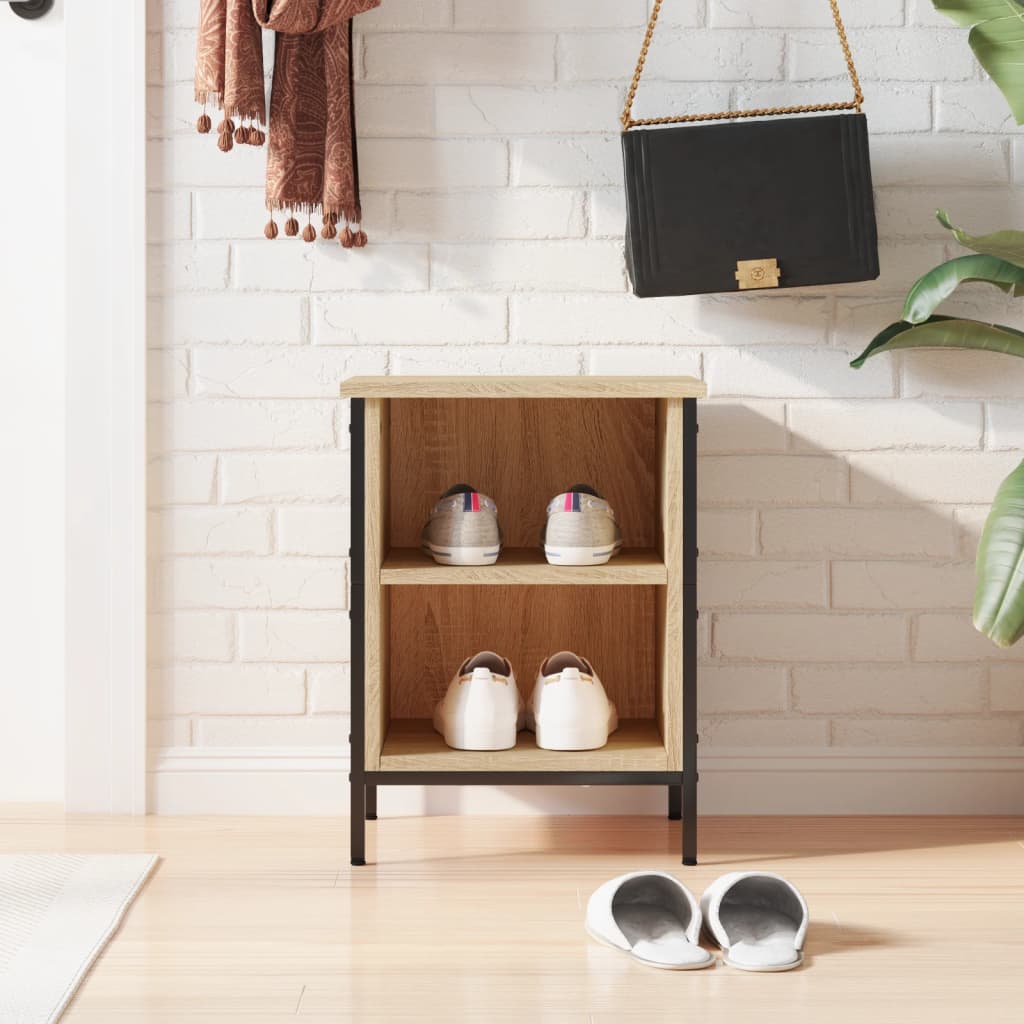 Armoire à chaussures chêne sonoma 38x35x50 cm bois d'ingénierie