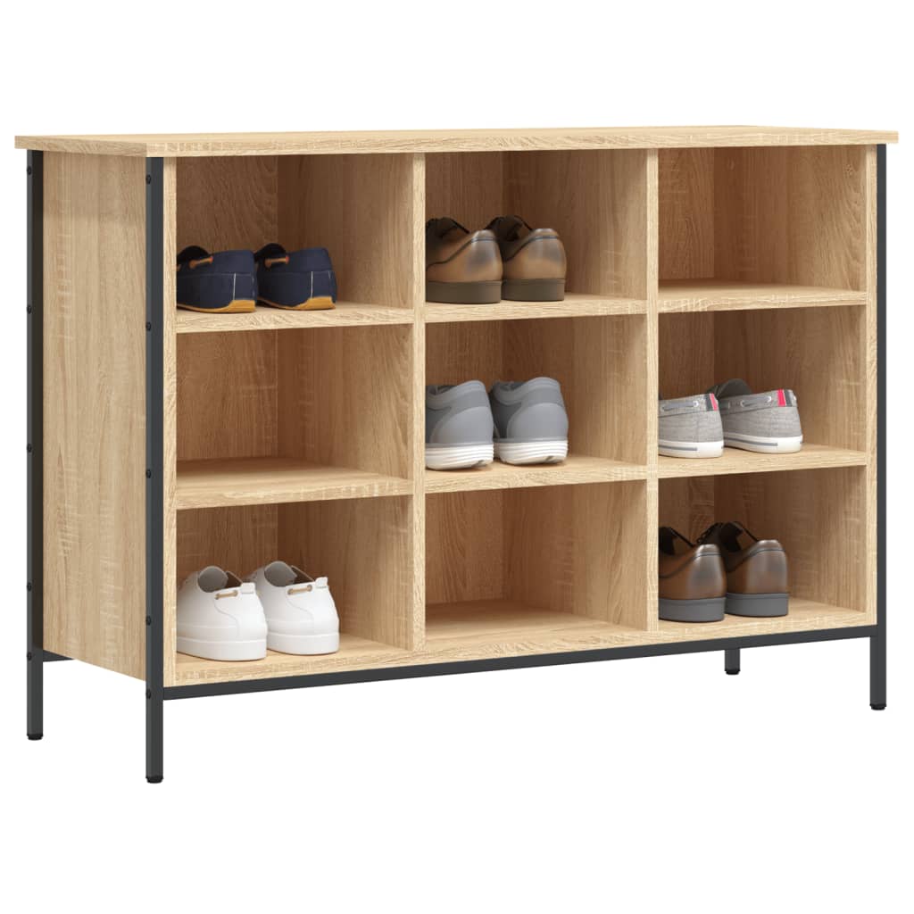 Armoire à chaussures chêne sonoma 100x35x70cm bois d'ingénierie