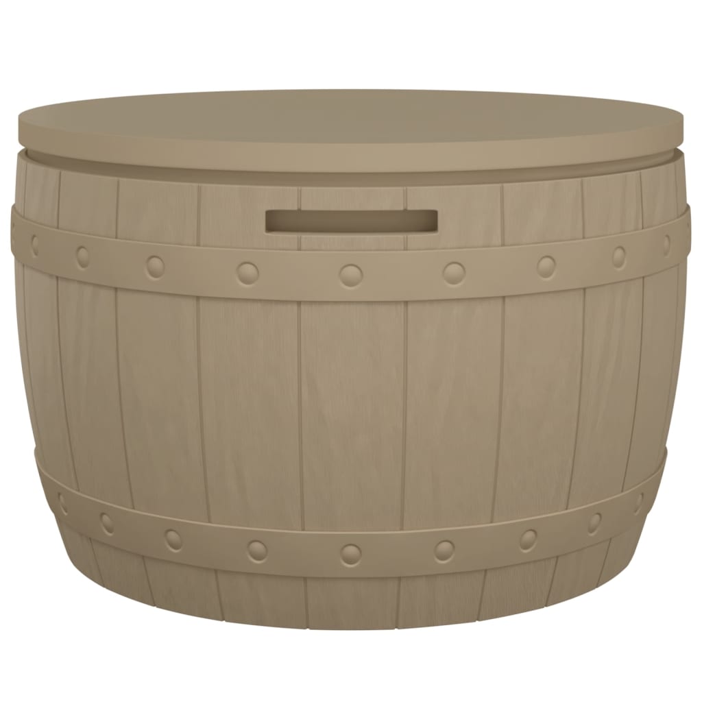 Boîte de rangement de jardin 3 en 1 marron clair polypropylène