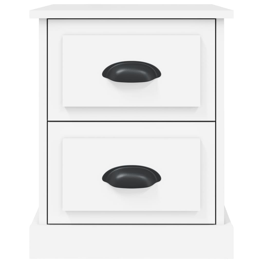 Tables de chevet 2 pcs blanc 39x39x47,5 cm bois d'ingénierie