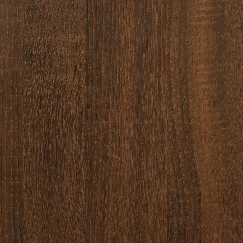 Table de chevet chêne marron 39x39x47,5 cm bois d'ingénierie