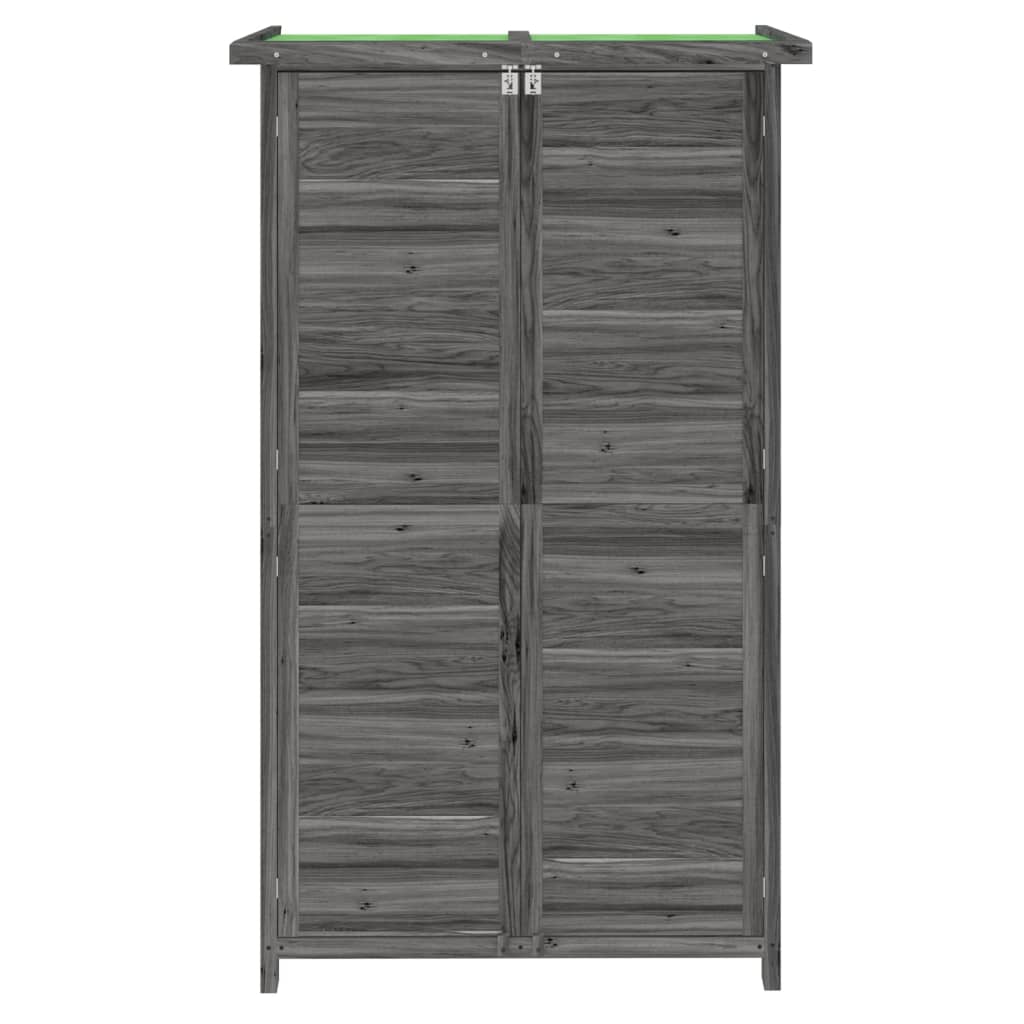 Abri à outils de jardin gris 83x57x140 cm bois massif pin