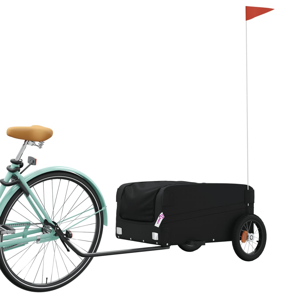 Remorque pour vélo noir 30 kg fer
