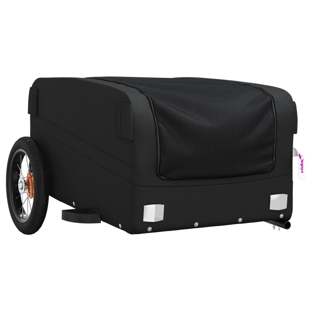 Remorque pour vélo noir 30 kg fer