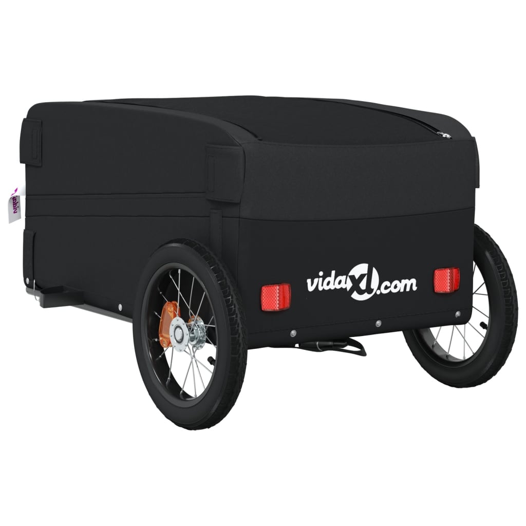 Remorque pour vélo noir 30 kg fer
