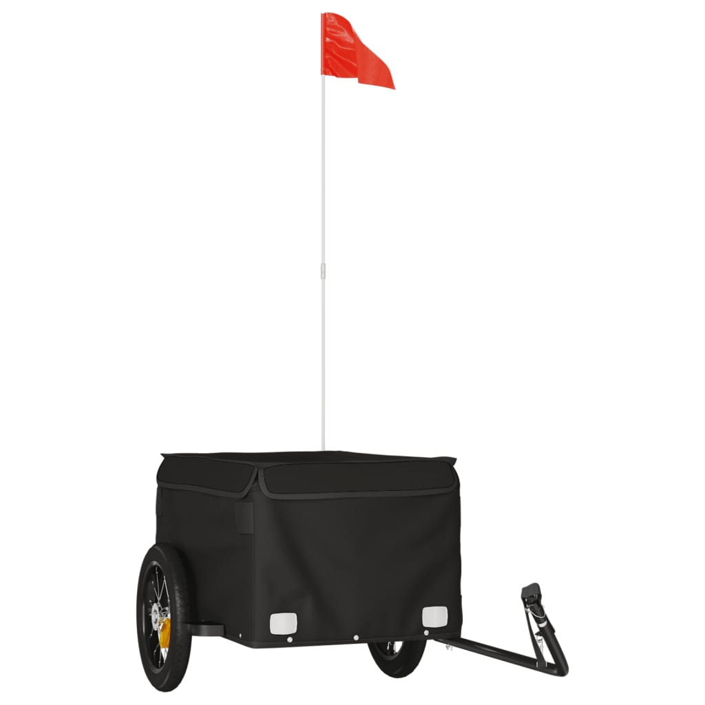 Remorque pour vélo noir 30 kg fer