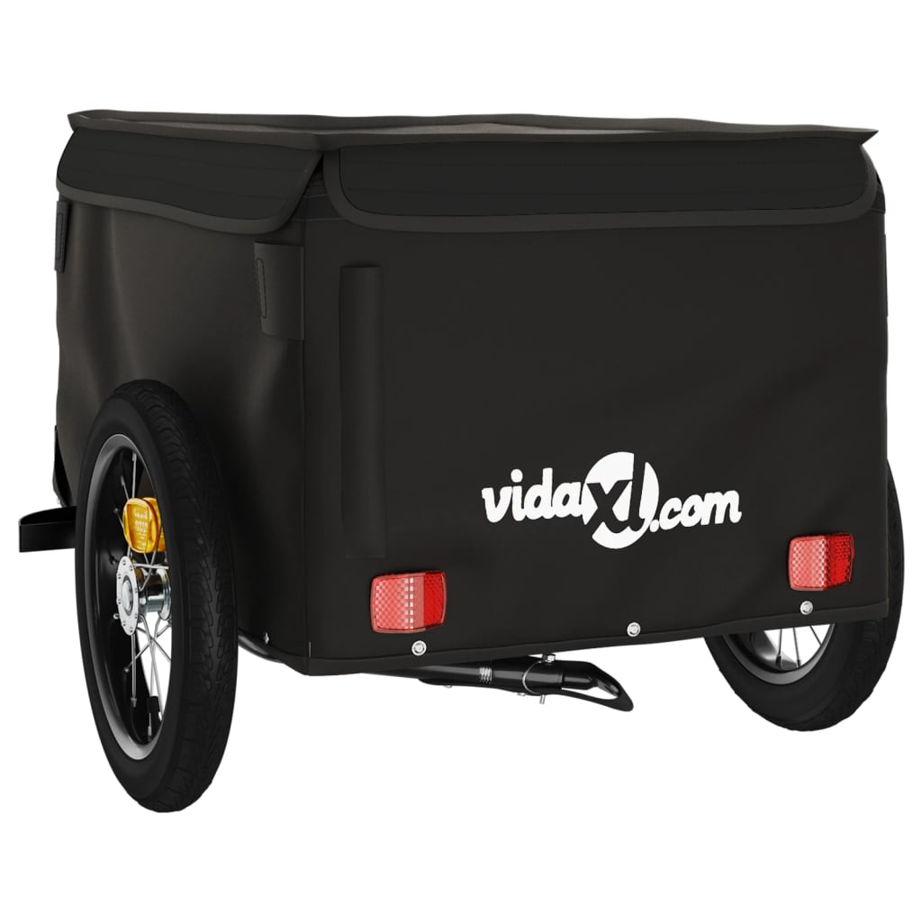 Remorque pour vélo noir 30 kg fer