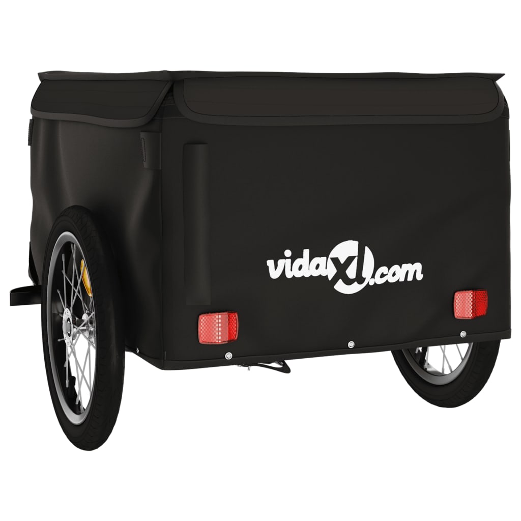 Remorque pour vélo noir 45 kg fer