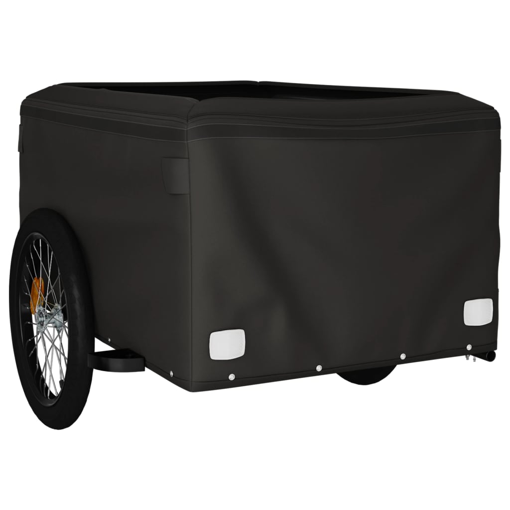 Remorque pour vélo noir et vert 45 kg fer