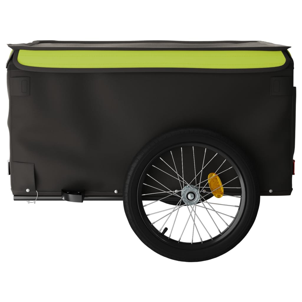 Remorque pour vélo noir et vert 45 kg fer