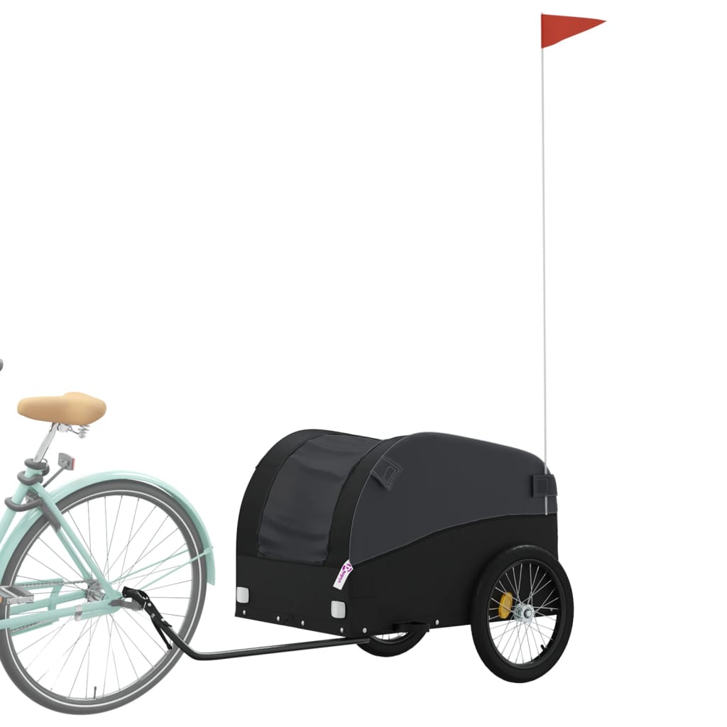 Remorque pour vélo noir 45 kg fer