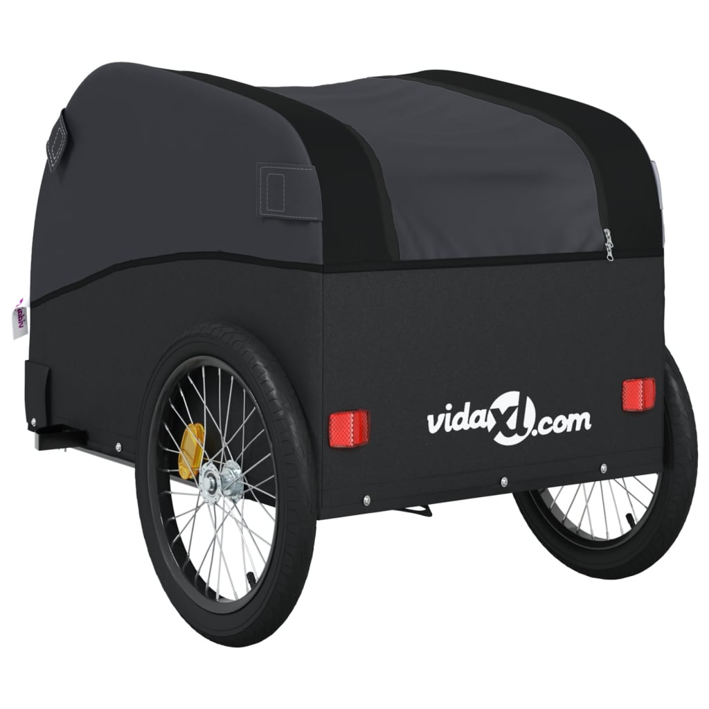 Remorque pour vélo noir 45 kg fer