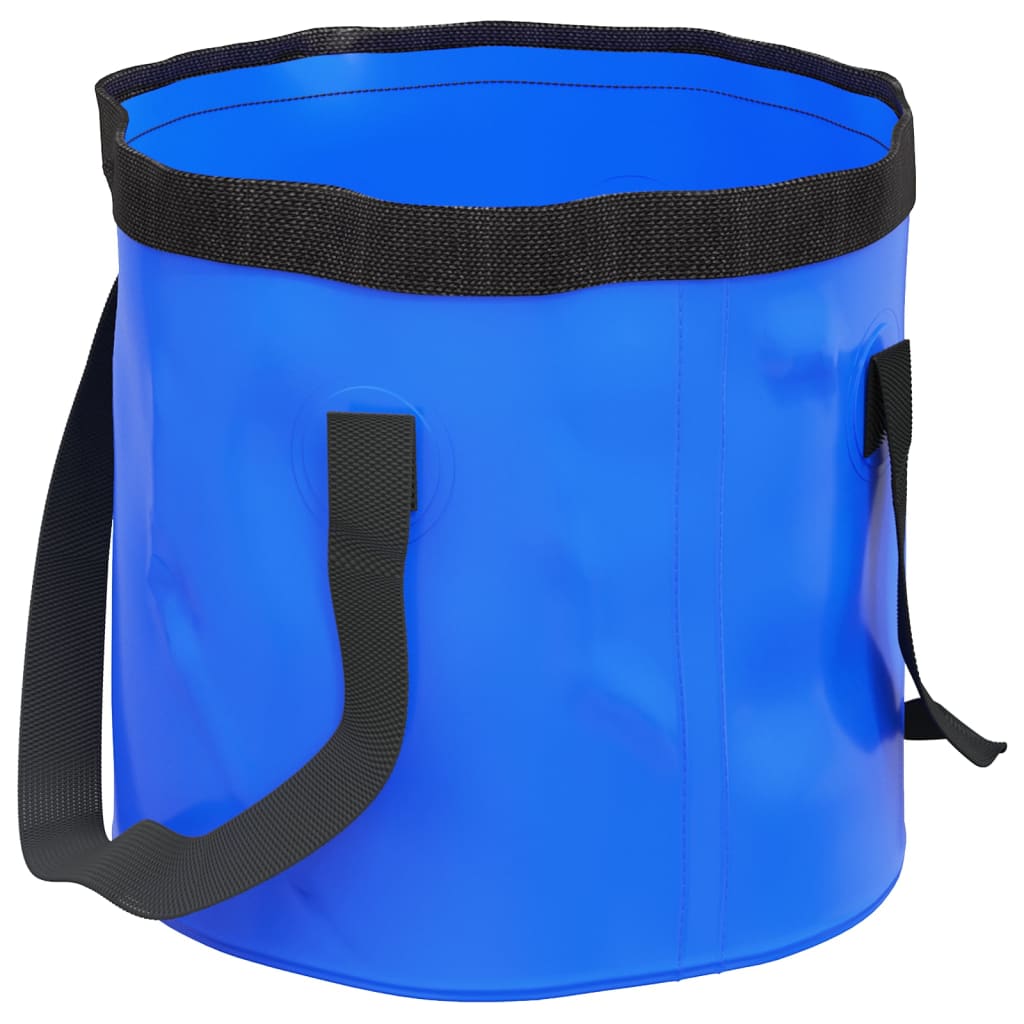 Seaux pliables 2 pcs bleu 30 L PVC