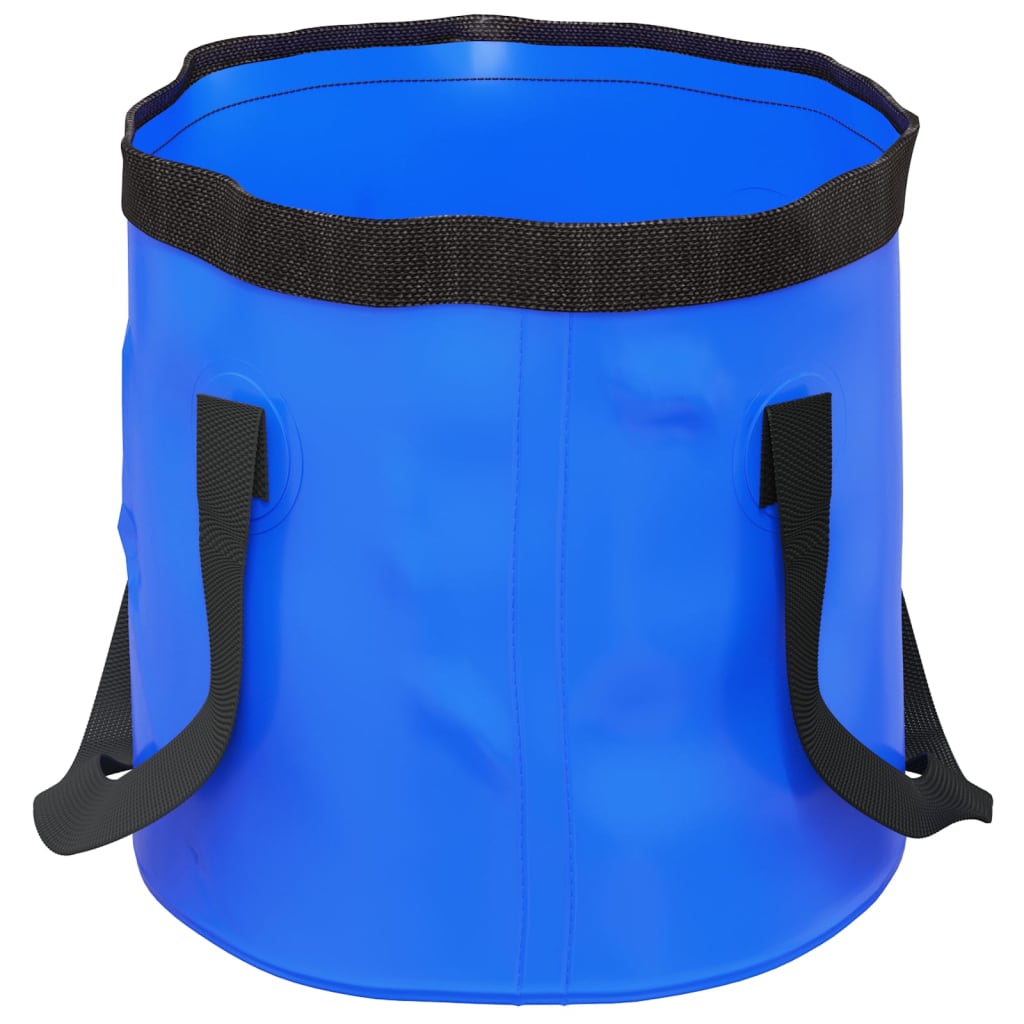 Seaux pliables 2 pcs bleu 30 L PVC