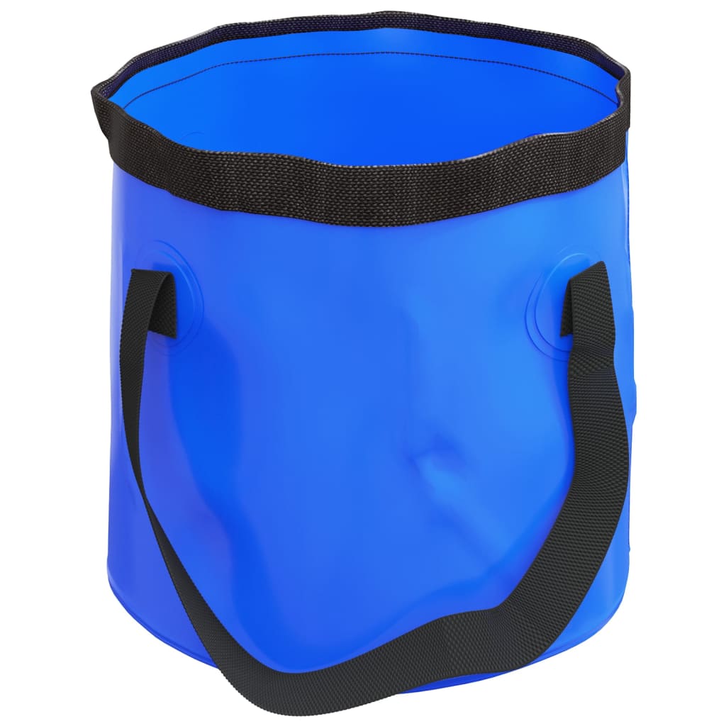 Seaux pliables 2 pcs bleu 30 L PVC