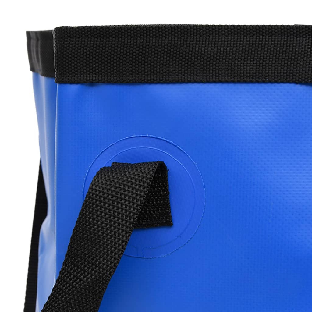 Seaux pliables 2 pcs bleu 30 L PVC